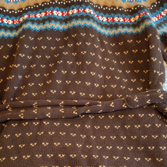 Chaps Multicolor Patterned Cardigan - Picture 8 of 8